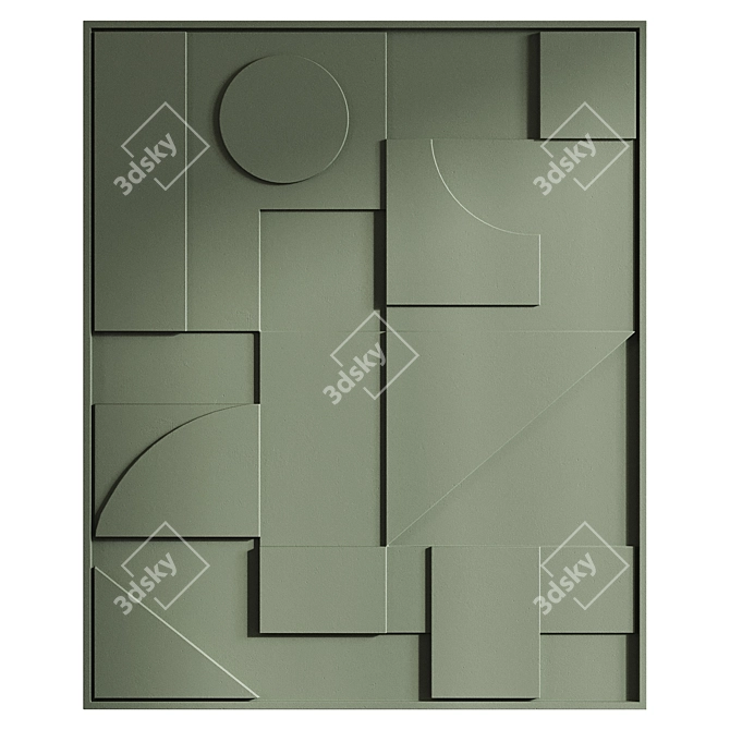 Shapes 3D Wall Art Collection 3D model image 4