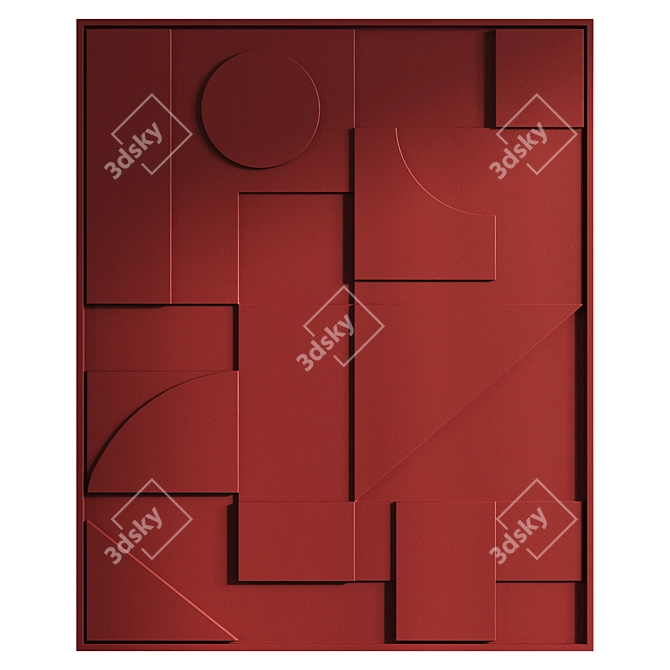 Shapes 3D Wall Art Collection 3D model image 5