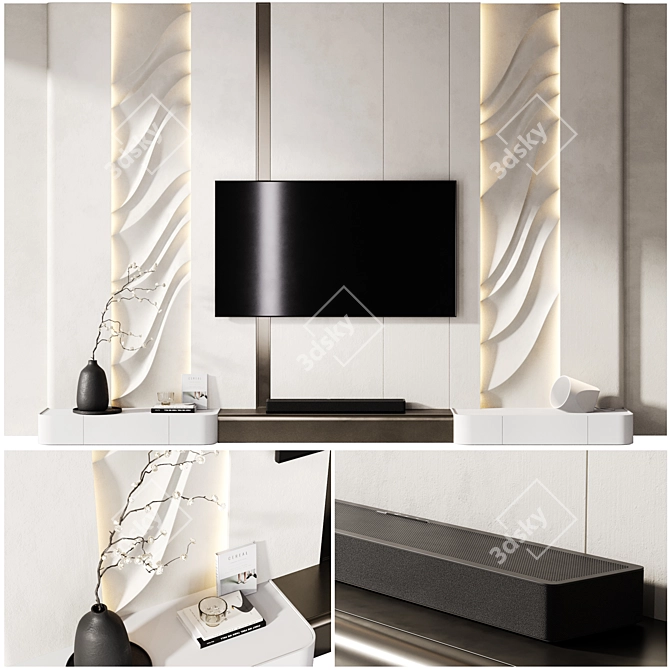 Loewe Klang Bar 3 TV Wall 3D model image 2