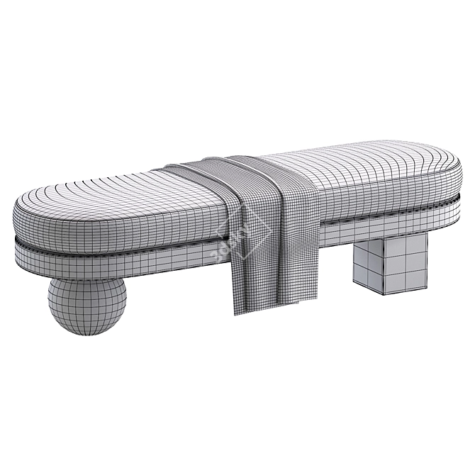 Elegant Banquette BRERA by Cazarina 3D model image 7