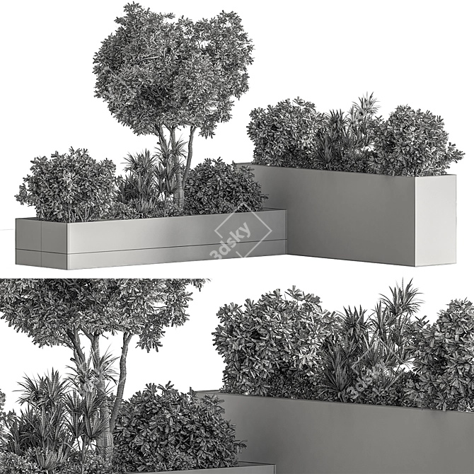 Outdoor Plant Box 632 3D model image 4