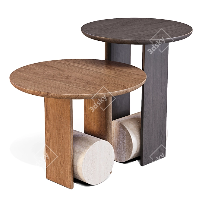 Bonaldo Element Side Tables: Design Elegance 3D model image 1