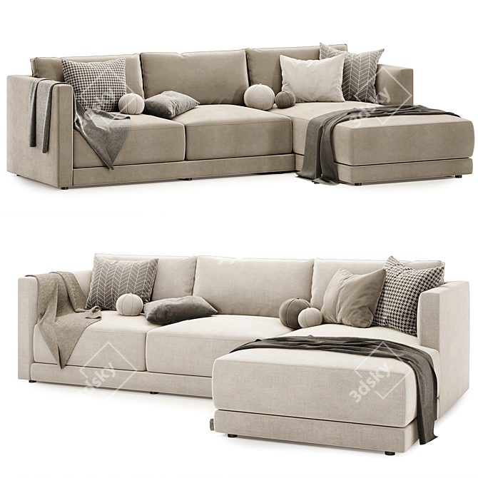 Astra Two-Piece Sectional Set 3D model image 1