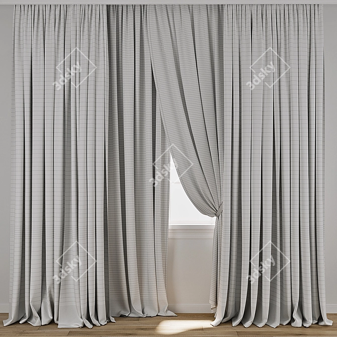 Multi-Format Textured Curtain Model 3D model image 3