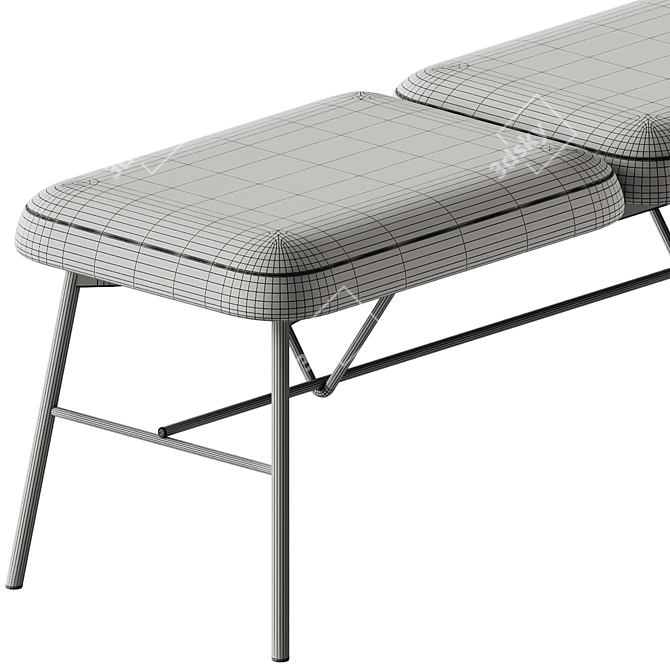  Chic Fabric Bench by Et al 3D model image 6