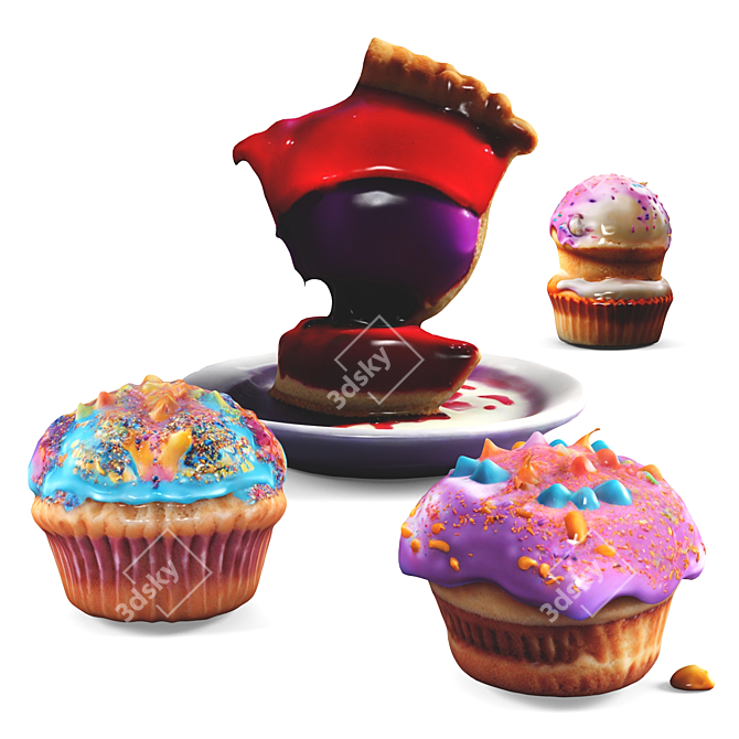  Monster Cake Figurines 3D model image 2