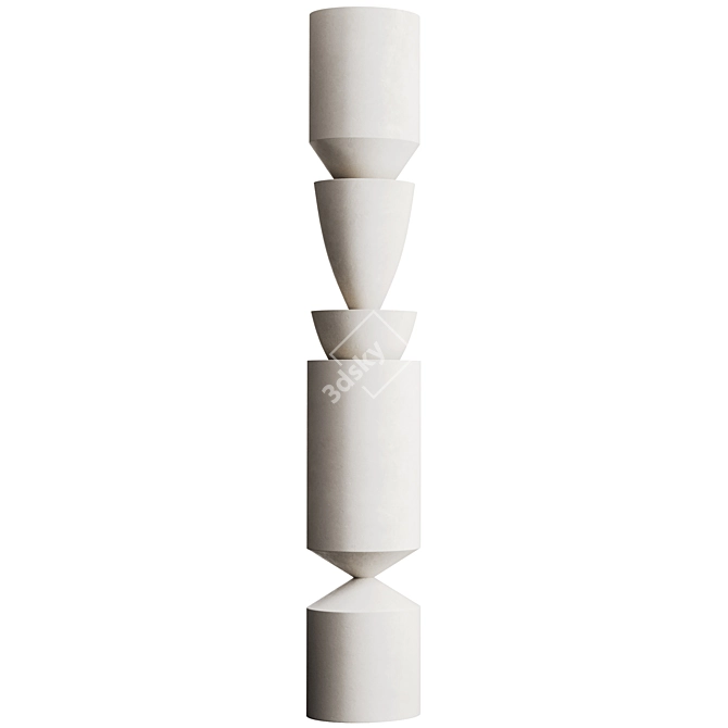 Modern Totem Sculpture Decor Piece 3D model image 6