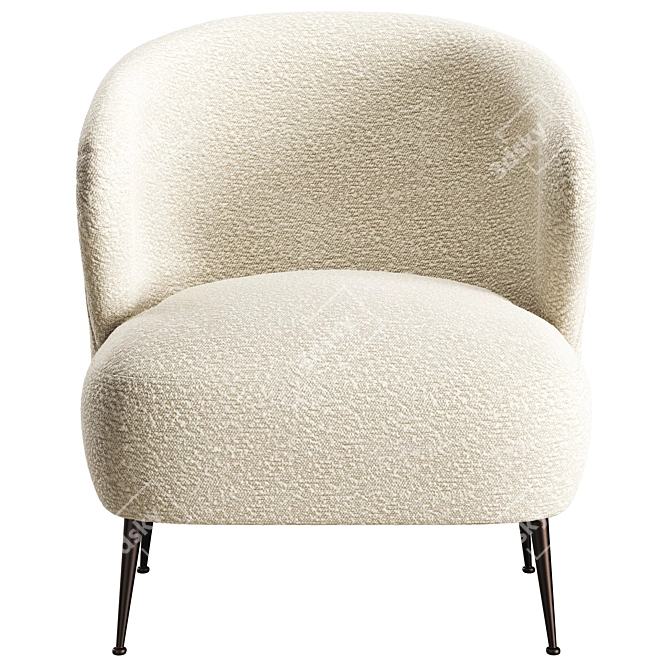 Modern Jeanne Boucle Armchair Soho 3D model image 3