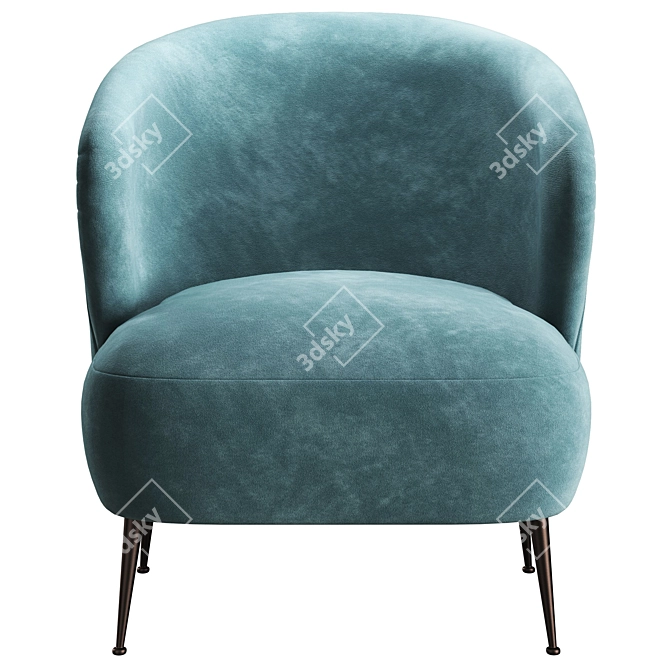 Modern Jeanne Boucle Armchair Soho 3D model image 4