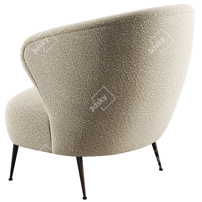 Modern Jeanne Boucle Armchair Soho 3D model image 5