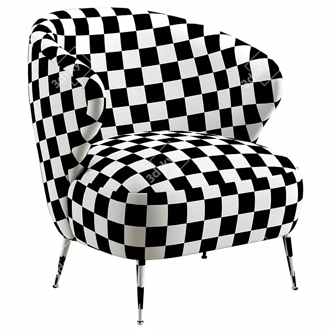 Modern Jeanne Boucle Armchair Soho 3D model image 7