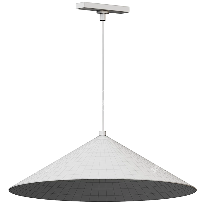 Modern Sleek Pendant Light 3D model image 2