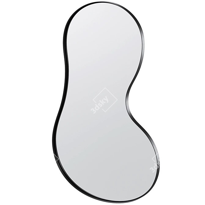 Sleek Wall Mirror ASMA 1220mm 3D model image 1