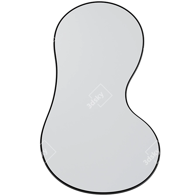 Sleek Wall Mirror ASMA 1220mm 3D model image 2