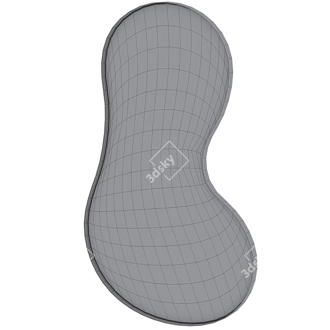 Sleek Wall Mirror ASMA 1220mm 3D model image 4