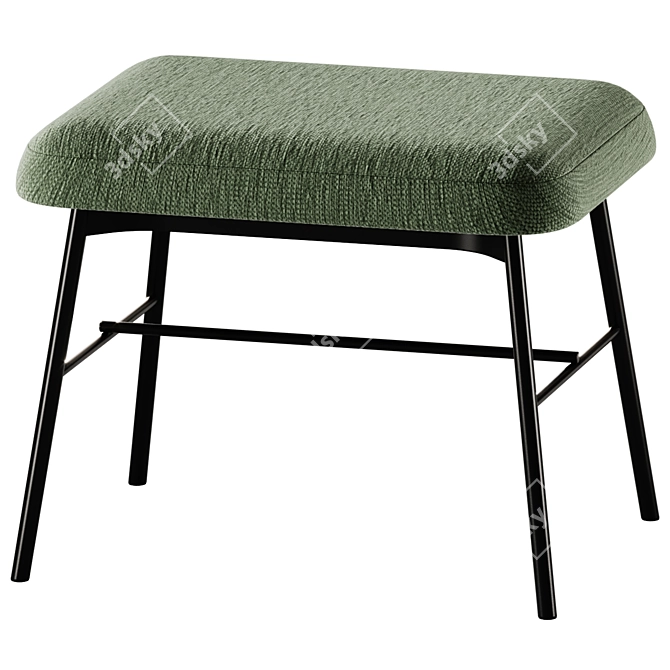Myra Fabric Bench & Stool 3D model image 4