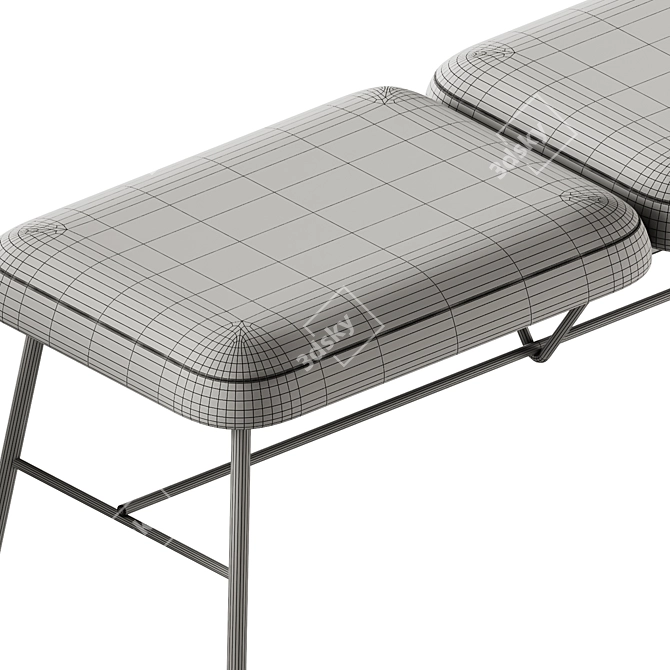 Myra Fabric Bench & Stool 3D model image 7