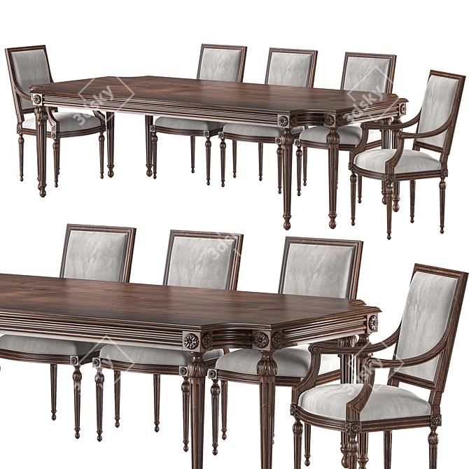 Ebanista Baladin Dining Set 3D model image 1