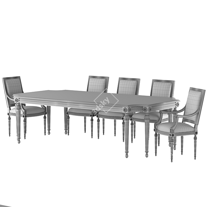 Ebanista Baladin Dining Set 3D model image 4