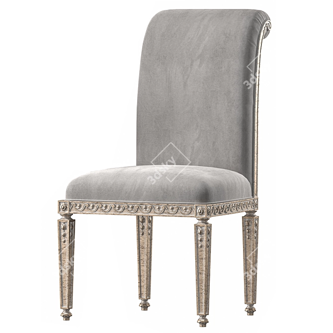 Luxury Italian Art Chair 147 3D model image 2