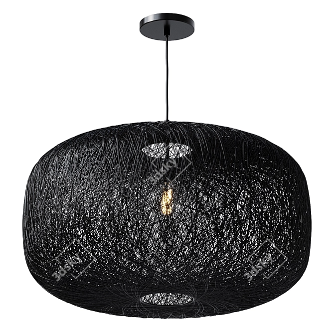 Contemporary Mesh Pendant Light 3D model image 3