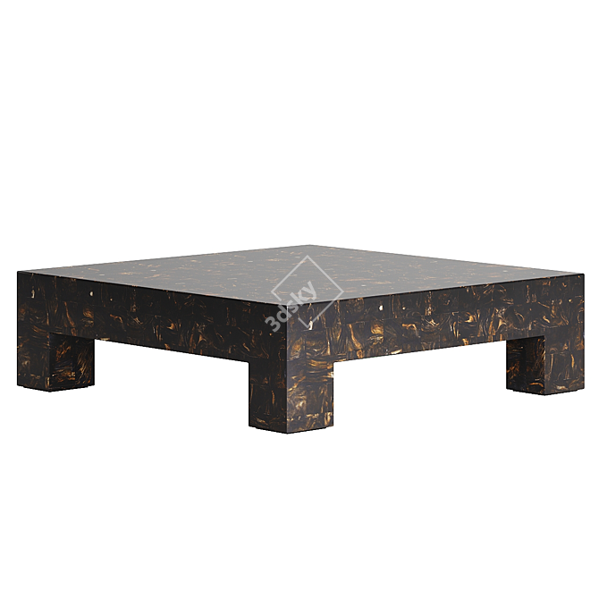 Brown Faux Horn Coffee Table 3D model image 2