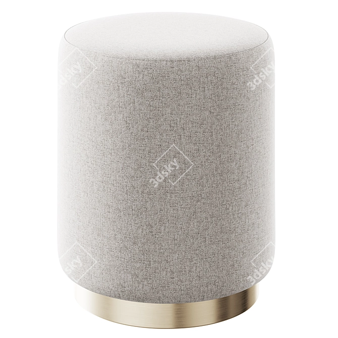 Camden Brass Base Stool 3D model image 2