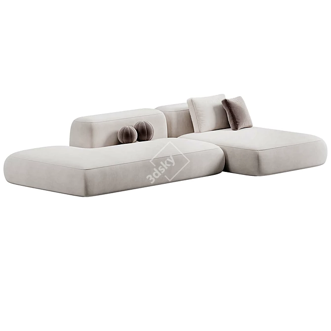 LAVSIT Modular Sofa Leman: Stylish and Functional 3D model image 2