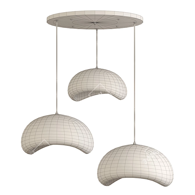 Modern 3D Pendant Lights Fixture 3D model image 3