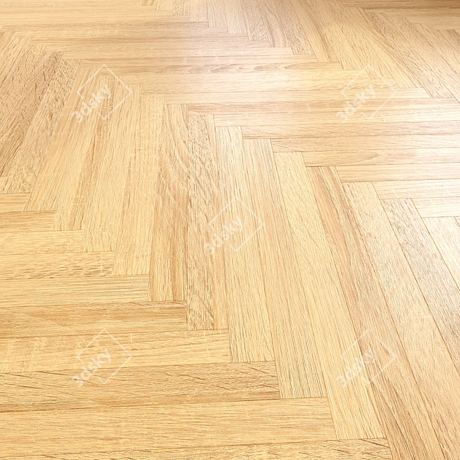 Premium Modular Wood Floor 3D model image 2