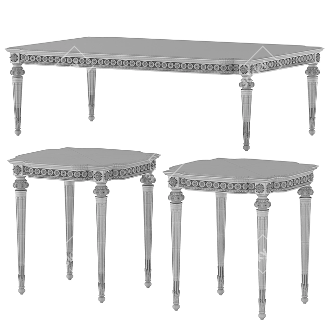 Elegant Fontenay Coffee Table 3D model image 4