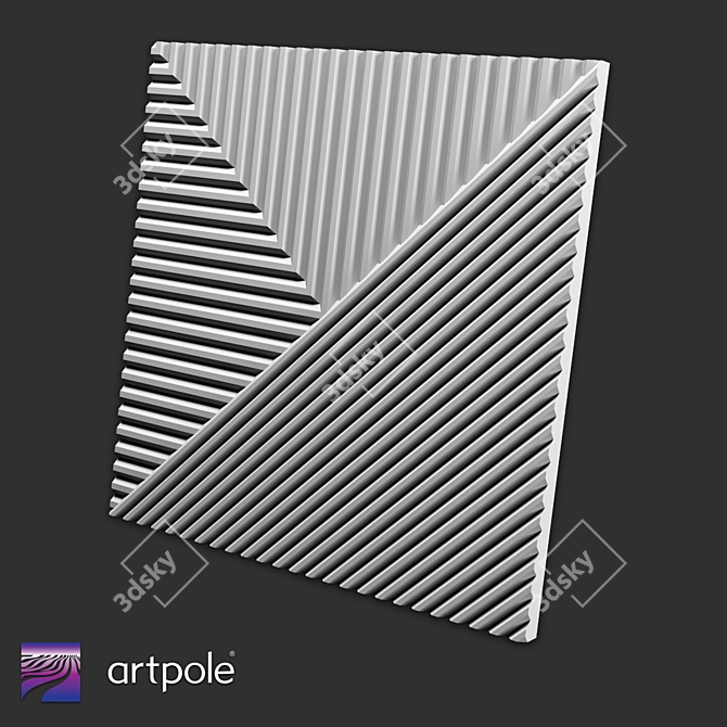 ARCHIMEDE2 Gypsum 3D Panel 3D model image 1