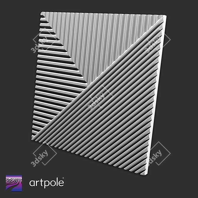 ARCHIMEDE2 Gypsum 3D Panel 3D model image 2