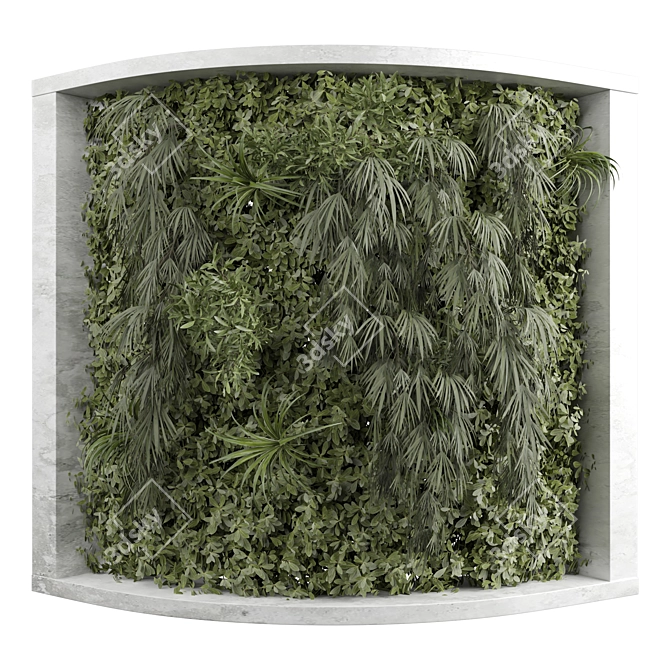 Green Wall 22 3D Model 3D model image 1