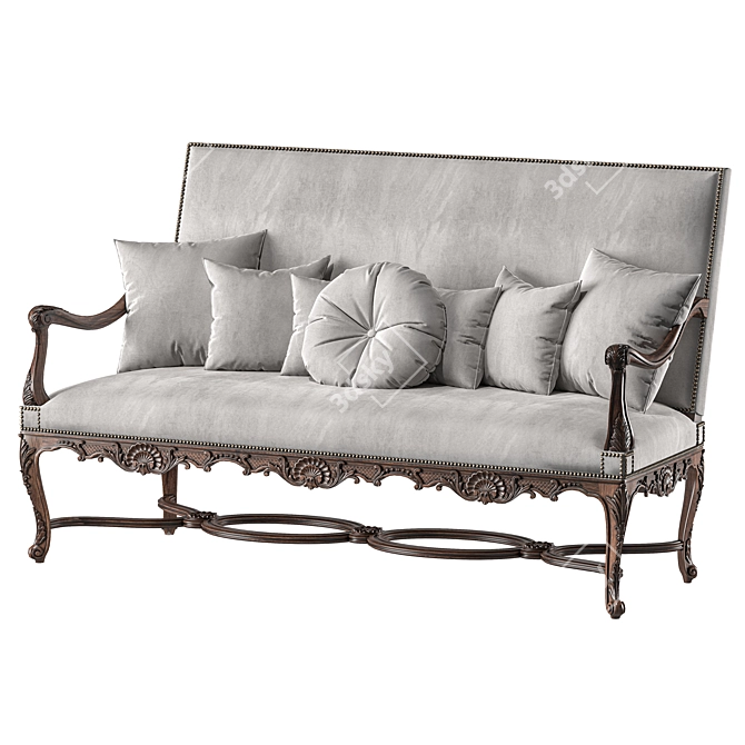  Elegant Louis Sofa 2347 3D model image 1