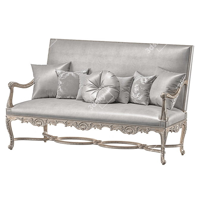  Elegant Louis Sofa 2347 3D model image 2