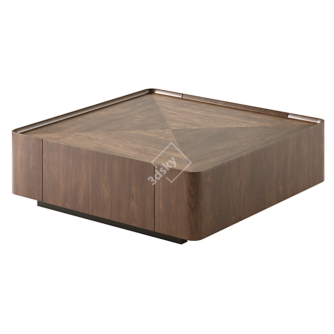 American Walnut Magazine Table 3D model image 7