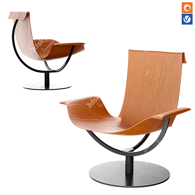 Favius Architectural Chair 3D model image 1