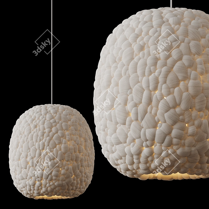 Sleek Navicula Pendant Light 3D model image 1