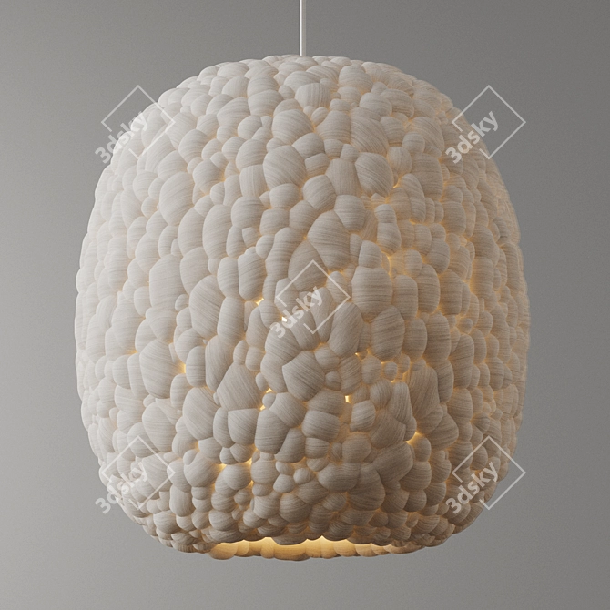 Sleek Navicula Pendant Light 3D model image 3