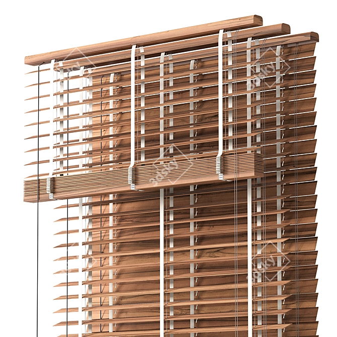 Modern Wooden Blinds Set 29 3D model image 6