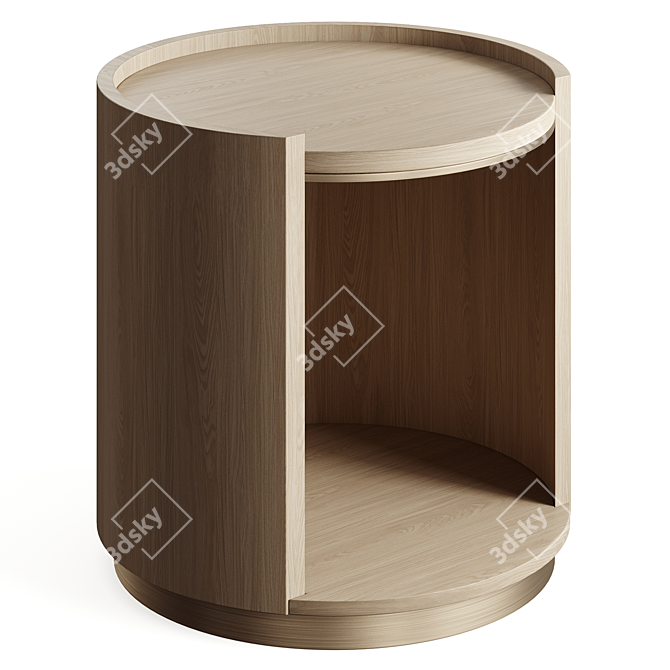 Title: YVES Bedside Table Elegance 3D model image 1