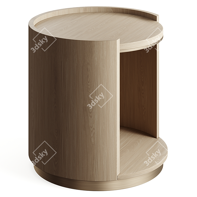 Title: YVES Bedside Table Elegance 3D model image 2