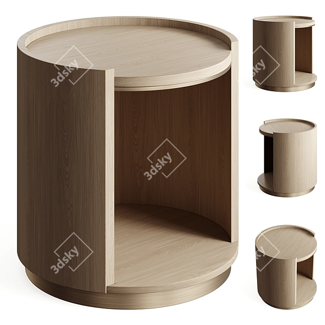 Title: YVES Bedside Table Elegance 3D model image 8