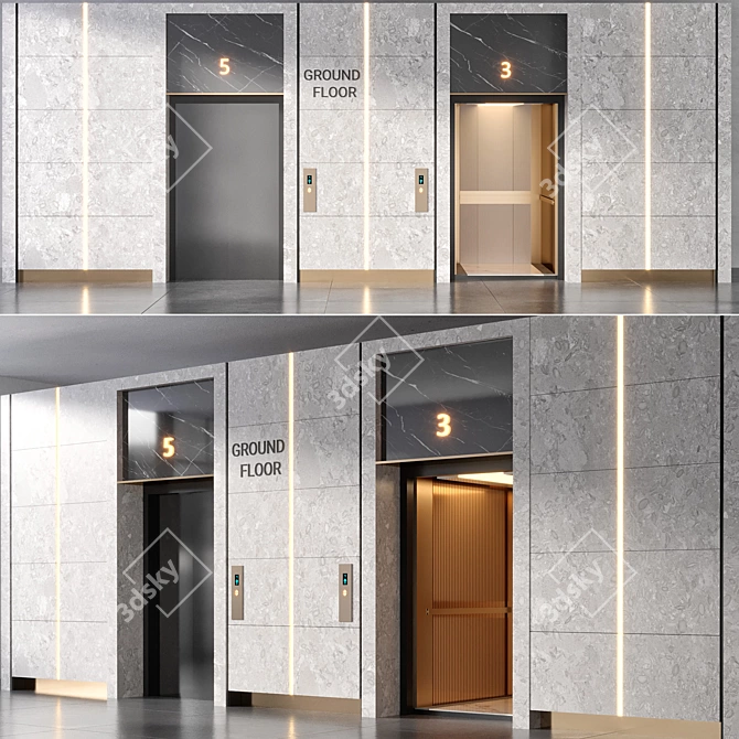 Modern Elevator Design for 3D modeling 3D model image 4