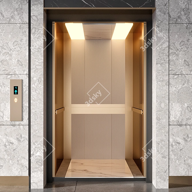 Modern Elevator Design for 3D modeling 3D model image 5