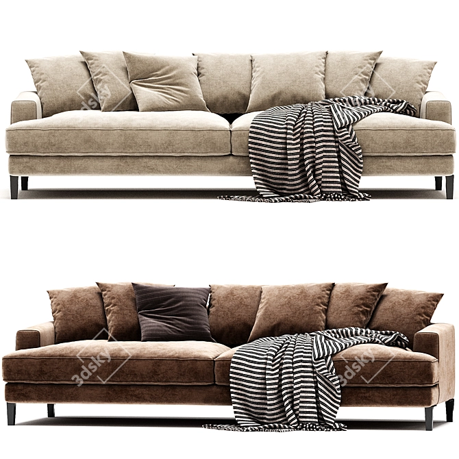 Elegant RITZ Sofa 2017 Model 3D model image 4