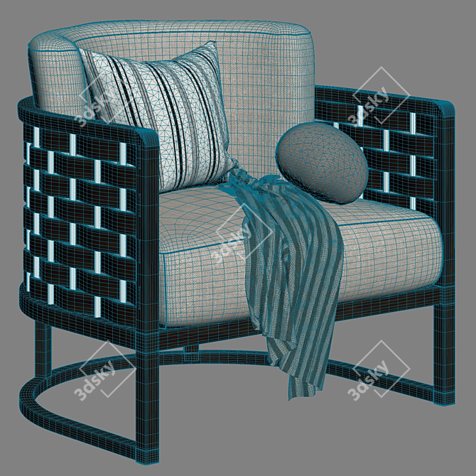 Versatile Arc Lounge Chair 3D model image 4