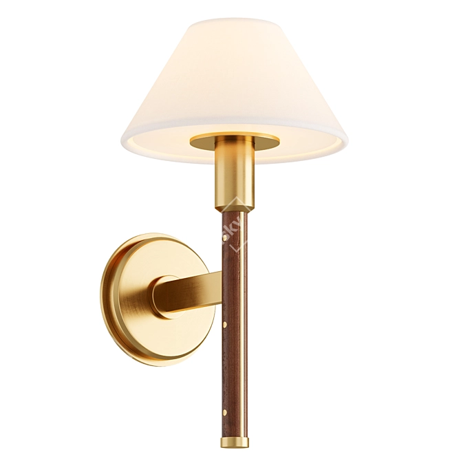 Riveted Wood Sconce: Radford Inspiration 3D model image 1