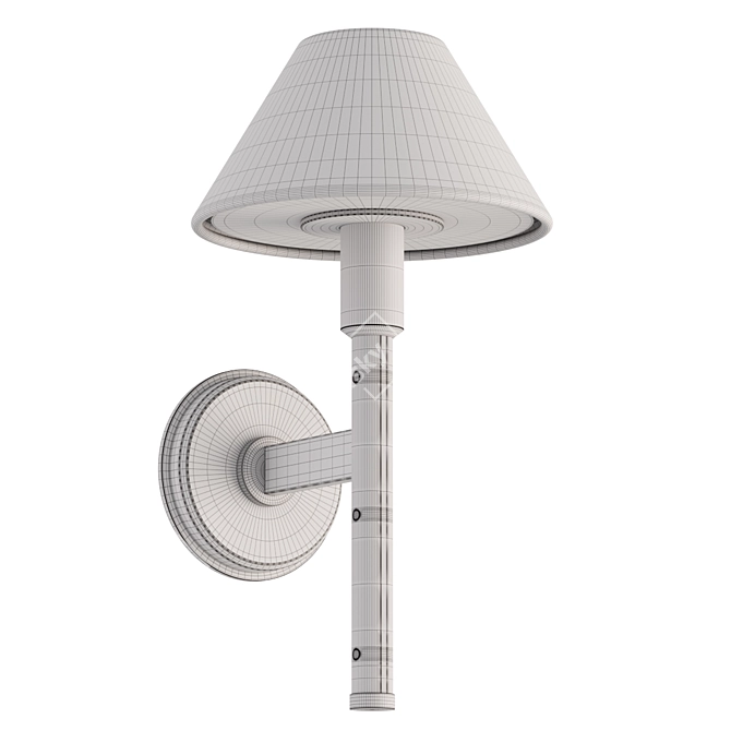 Riveted Wood Sconce: Radford Inspiration 3D model image 3